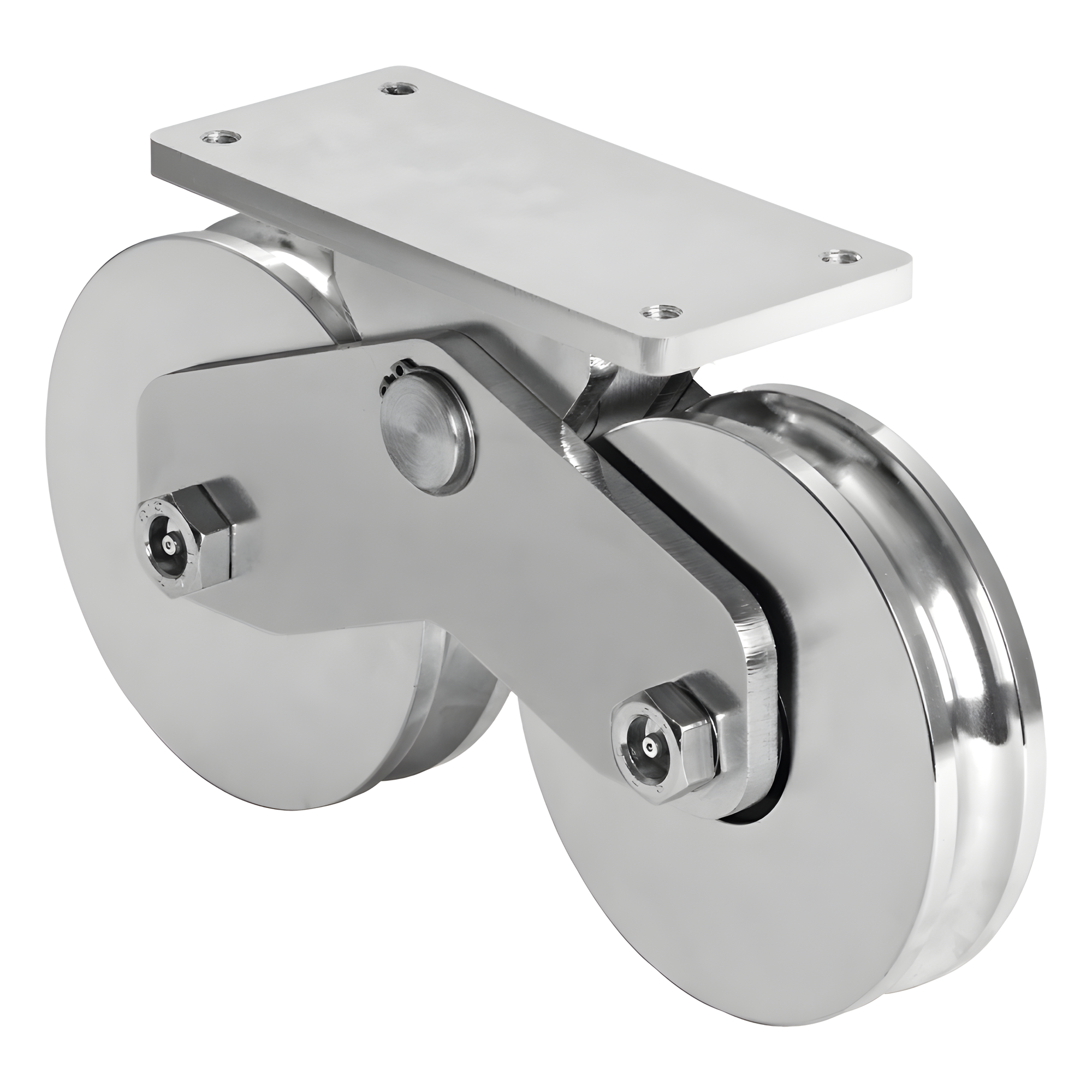 Rueda Doble de 12 cm / Capacidad Para Puertas de hasta 1200 kg / Canal Tipo "U"
