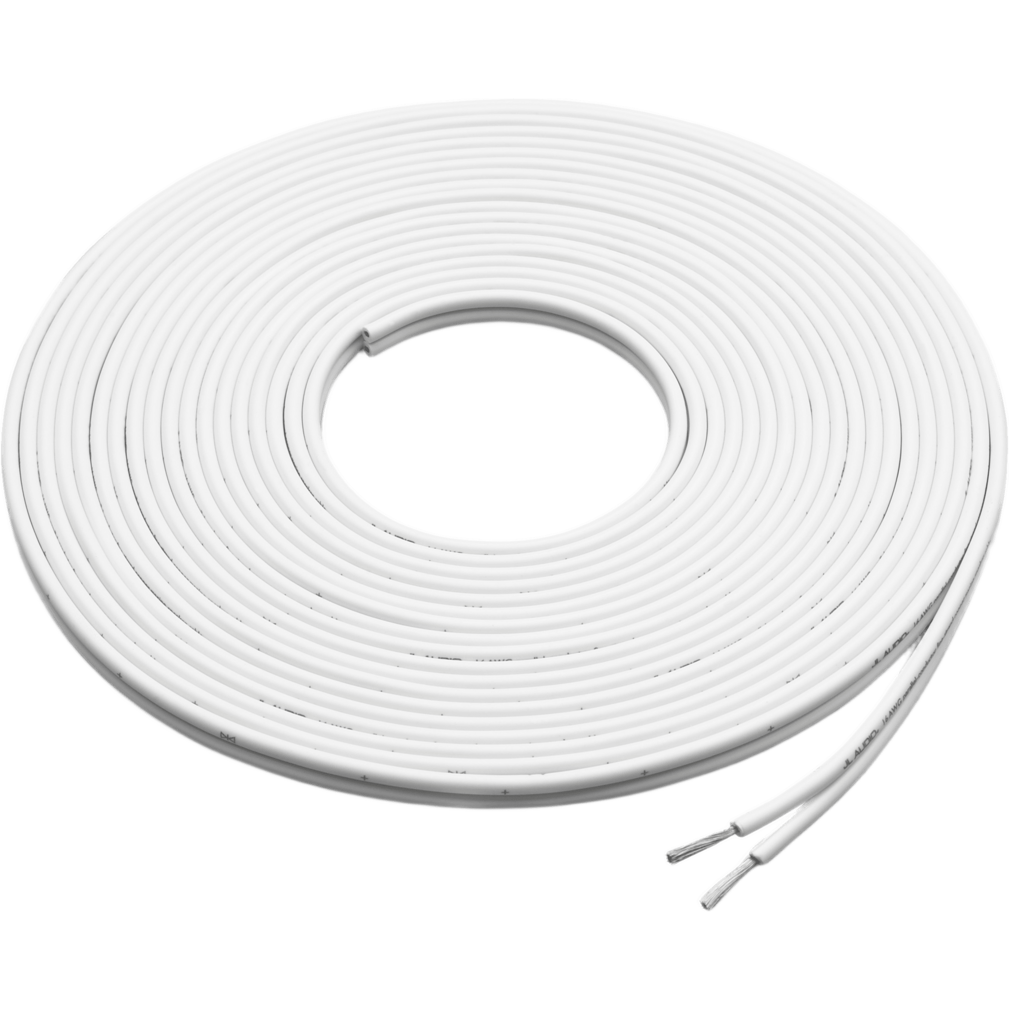 Cable de Altavoz Marino / 12 AWG / 25 pies (7.62 m) / Dos Conductores Paralelos / Cobre OFC Estañado / Cubierta PVC Blanca / Resistente a la Corrosión