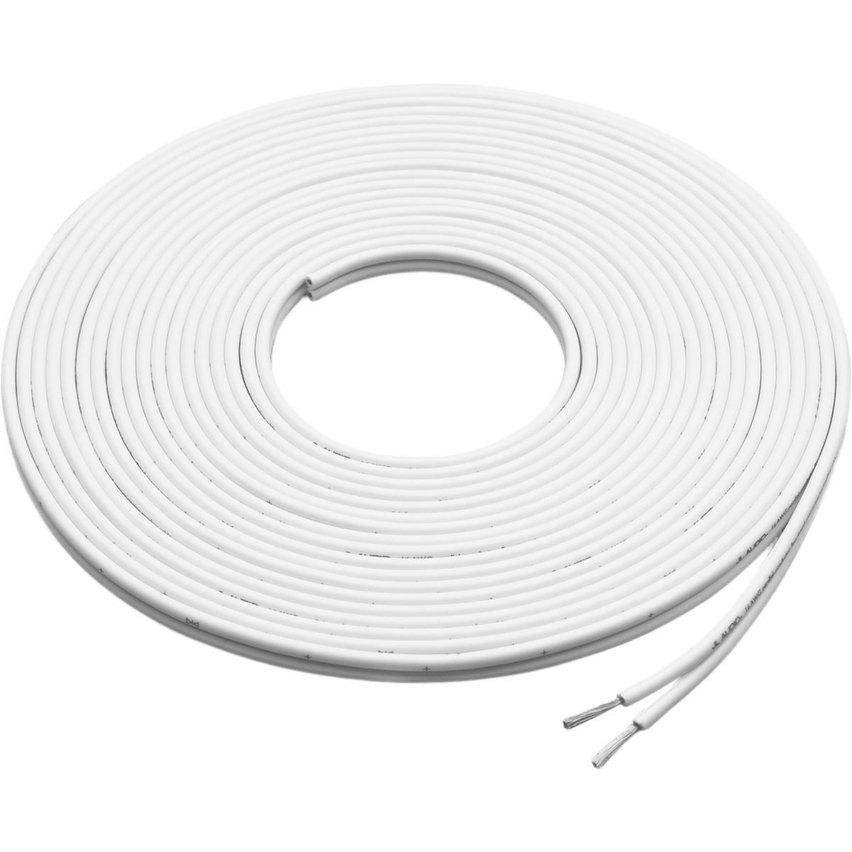 Cable de Altavoz Marino / 12 AWG / 25 pies (7.62 m) / Dos Conductores Paralelos / Cobre OFC Estañado / Cubierta PVC Blanca / Resistente a la Corrosión