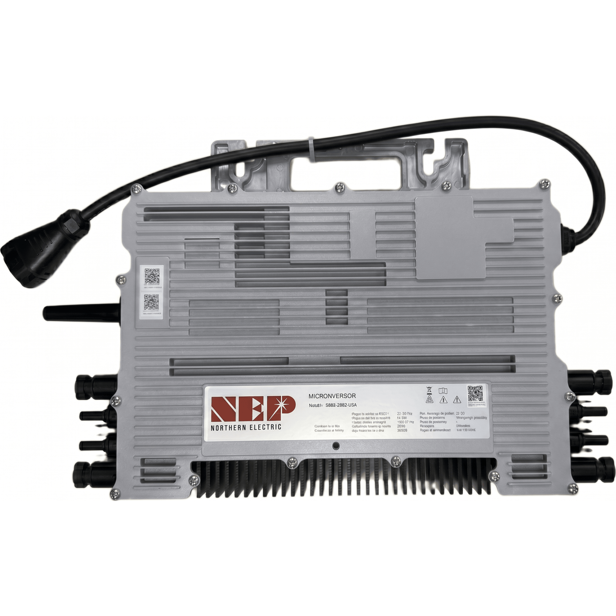Microinversor 2.25 Kw, 220 Vca, IP67, WIFI Incuido, Soporta Oversizing a 4 Módulos de Hasta 750 W, Incluye Conector Troncal