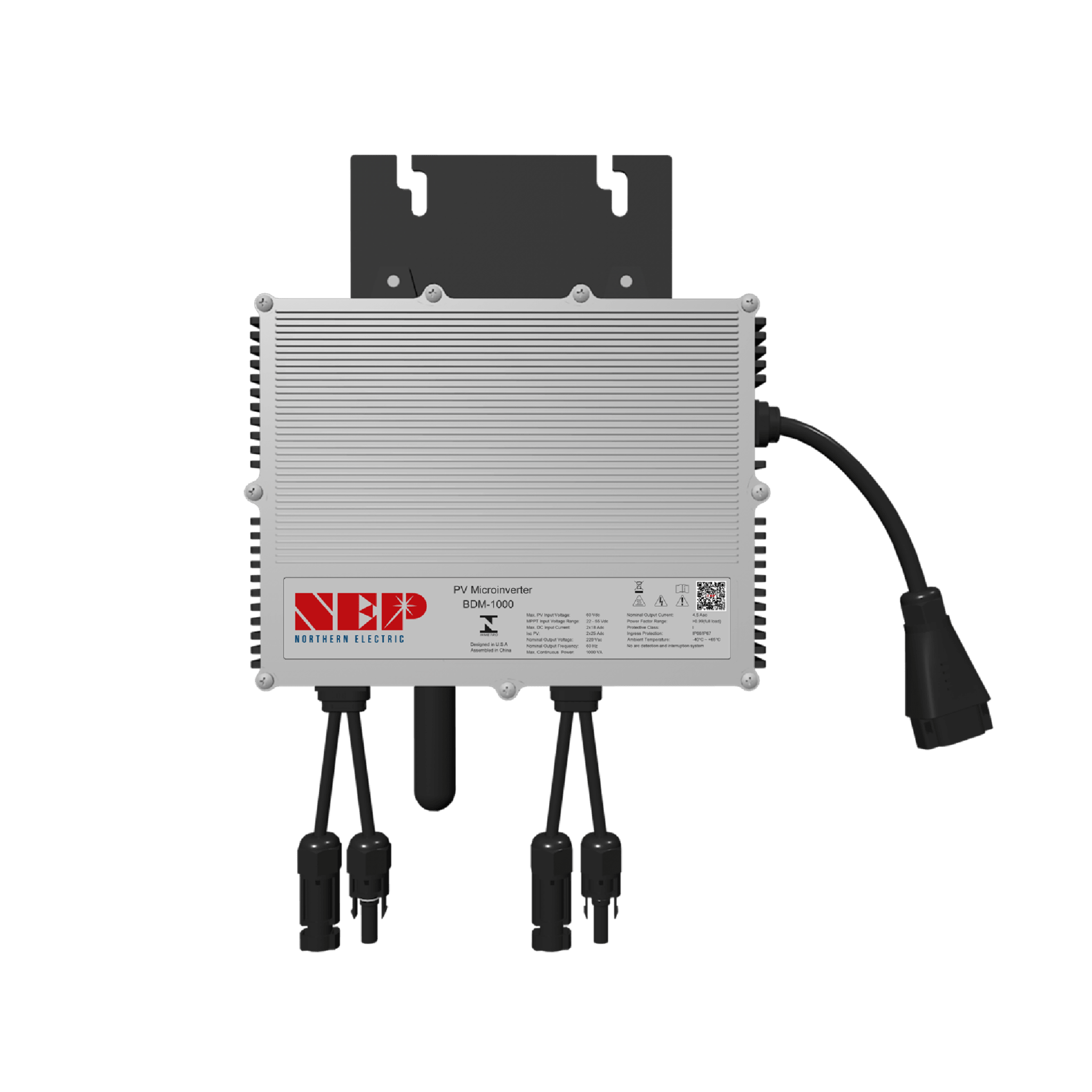 Microinversor 1 Kw, 127 Vca,  WIFI, IP67, Para 2 Módulos de Hasta 750 W