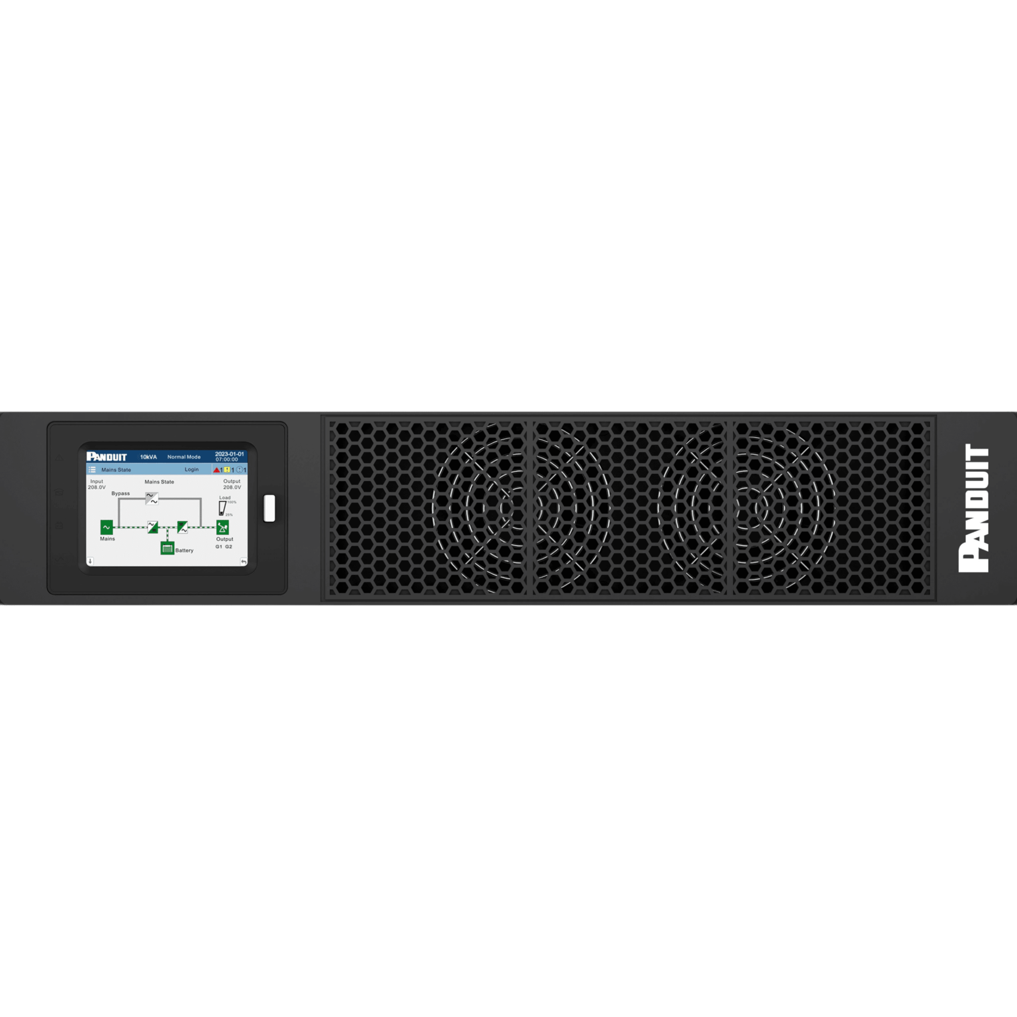 UPS SteadySine™ de 10000 VA/10000 W, Topología Online Doble Conversión, Entrada 208/240 Vca Con Terminal L1+L2+G, Onda Senoidal Pura, Con Baterías de Lithium-Ion (LiFePO4), 4 UR, Con 2 Tomas NEMA L6-30R y 1 HW L1+L2+PE