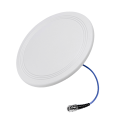 Antena Omnidireccional para Techo Interior / 600-6000 MHz / 5 Bandas Celulares y WiFi / Perfil Ultra Bajo 8 mm / Conector N-hembra / Cable Plenum 30 cm / Material del radomo, ABS