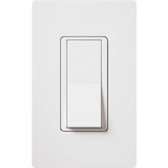 Interruptor de palanca Claro de 4 vías y 15 A a 120/277 V, para controlar iluminación desde tres o más puntos, color blanco brillante