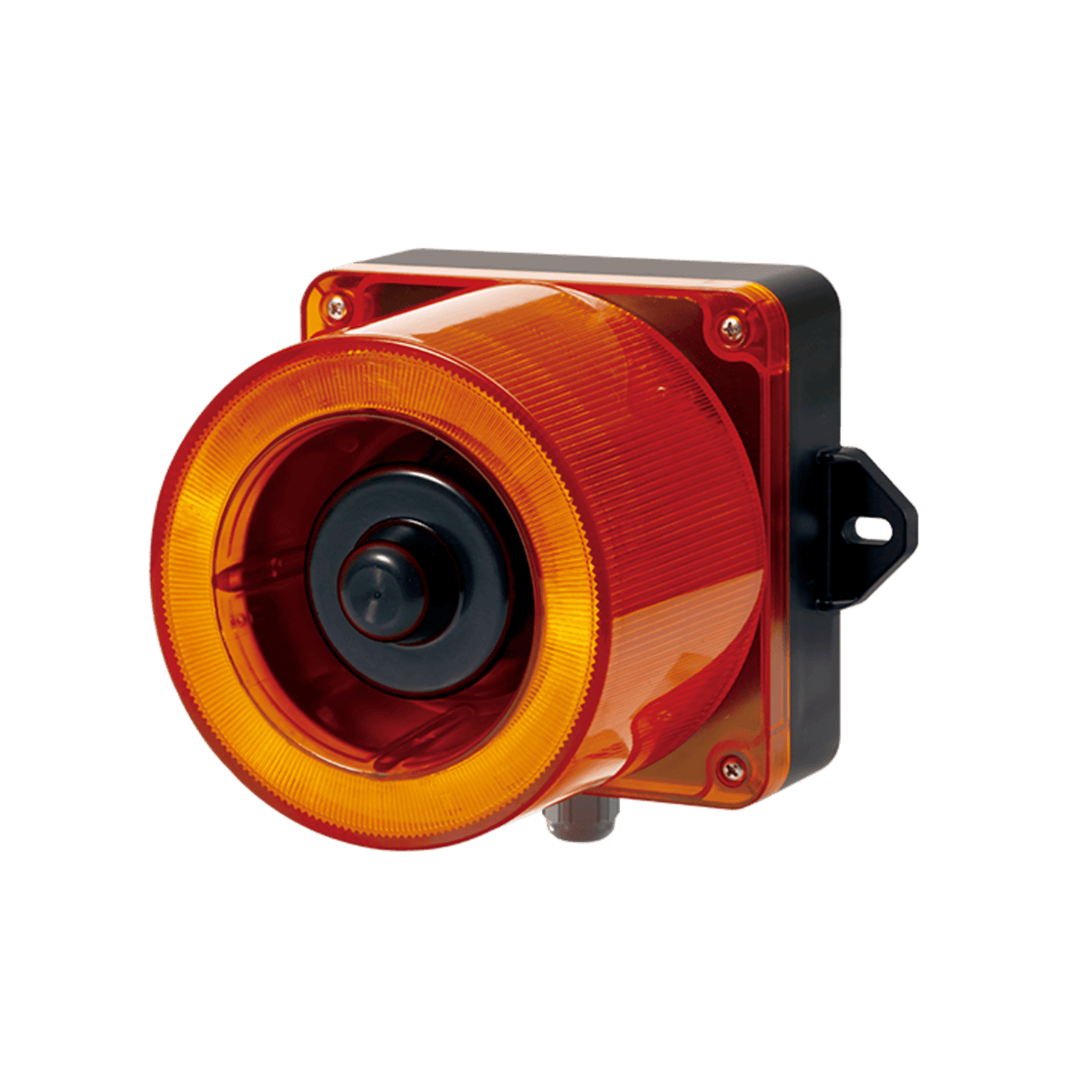 Combinacion de baliza LED color Ámbar y sirena electrónica de 31 tonos resistente a la intemperie de volumen máx. 123 dB a 110-220 VCA