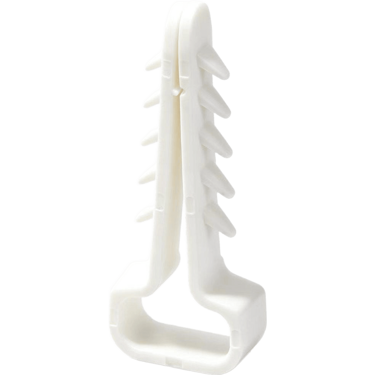 Grapa Taquete de Nylon para Fijación de Cables en Interior y Exterior / Color Blanco / 5 × 8 mm / Paquete con 100 Piezas