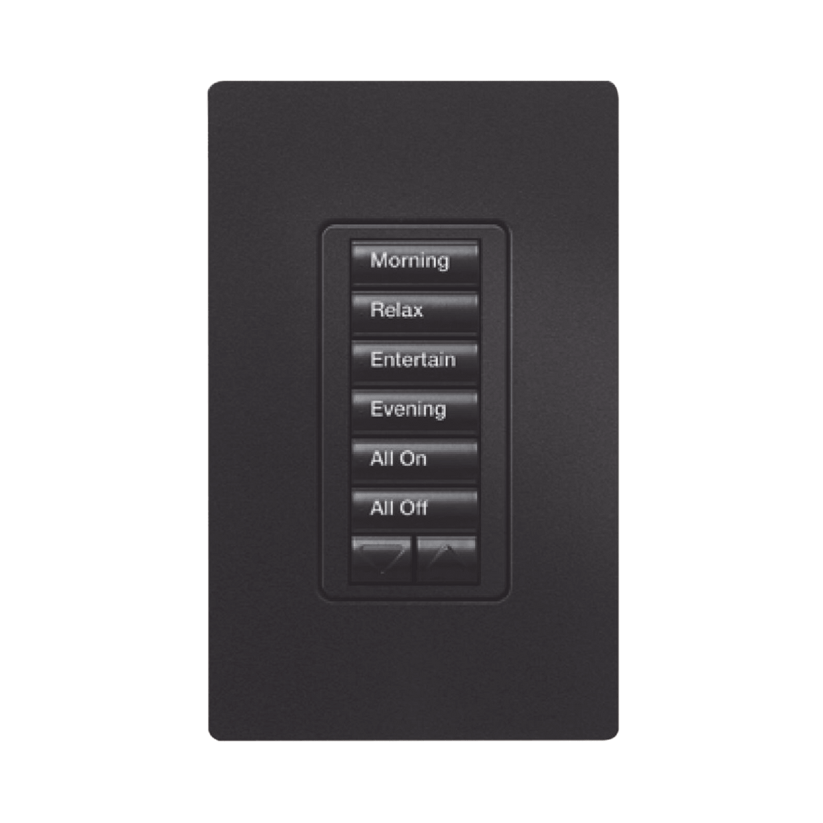 (RadioRA2) Teclado Seetouch Hibrido 6 botones, 2 botones subir/bajar, programe escenas diferentes en cada botón,puede instalarse en un interruptor de luz.
