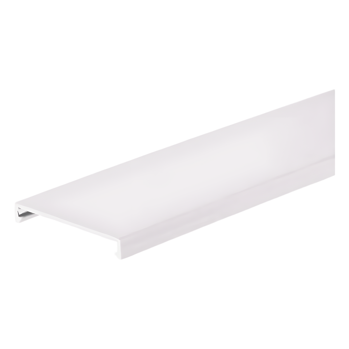Tapa para Canaleta Ranurada, de 57.2 mm de Ancho, 1828.8 mm de Largo, Color Blanco