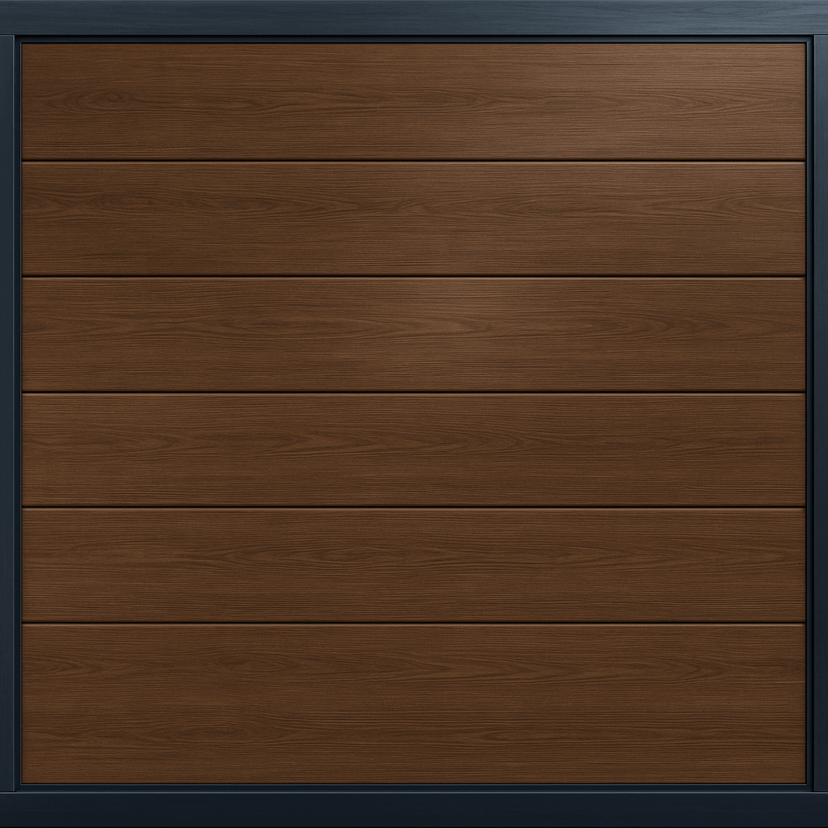 Puerta de Garage de Alta Calidad / Linea Central / Imitacion madera / oscura / 9x9 pies / AISLADA / Estilo Americana.