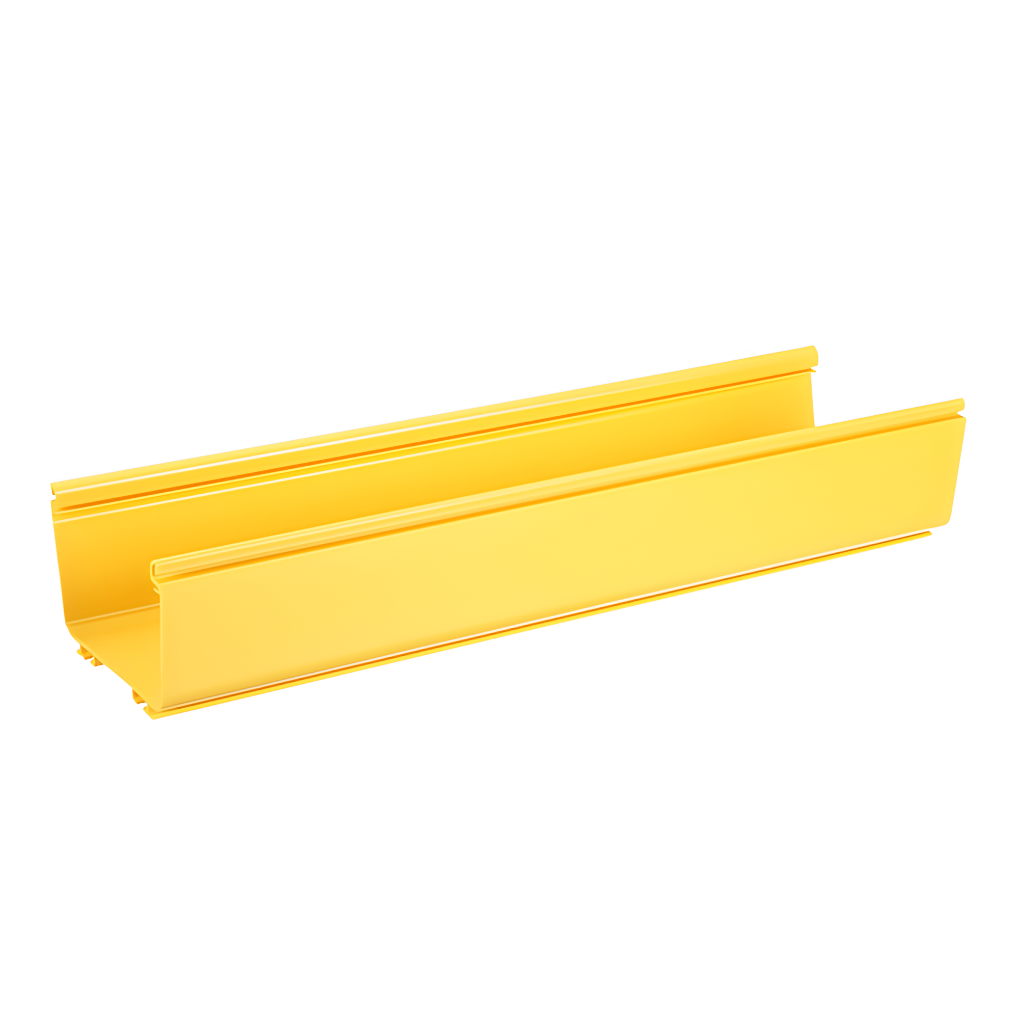 Canaleta FiberRunner™ 6X4, de PVC Rígido, Color Amarillo, 3 m de Largo