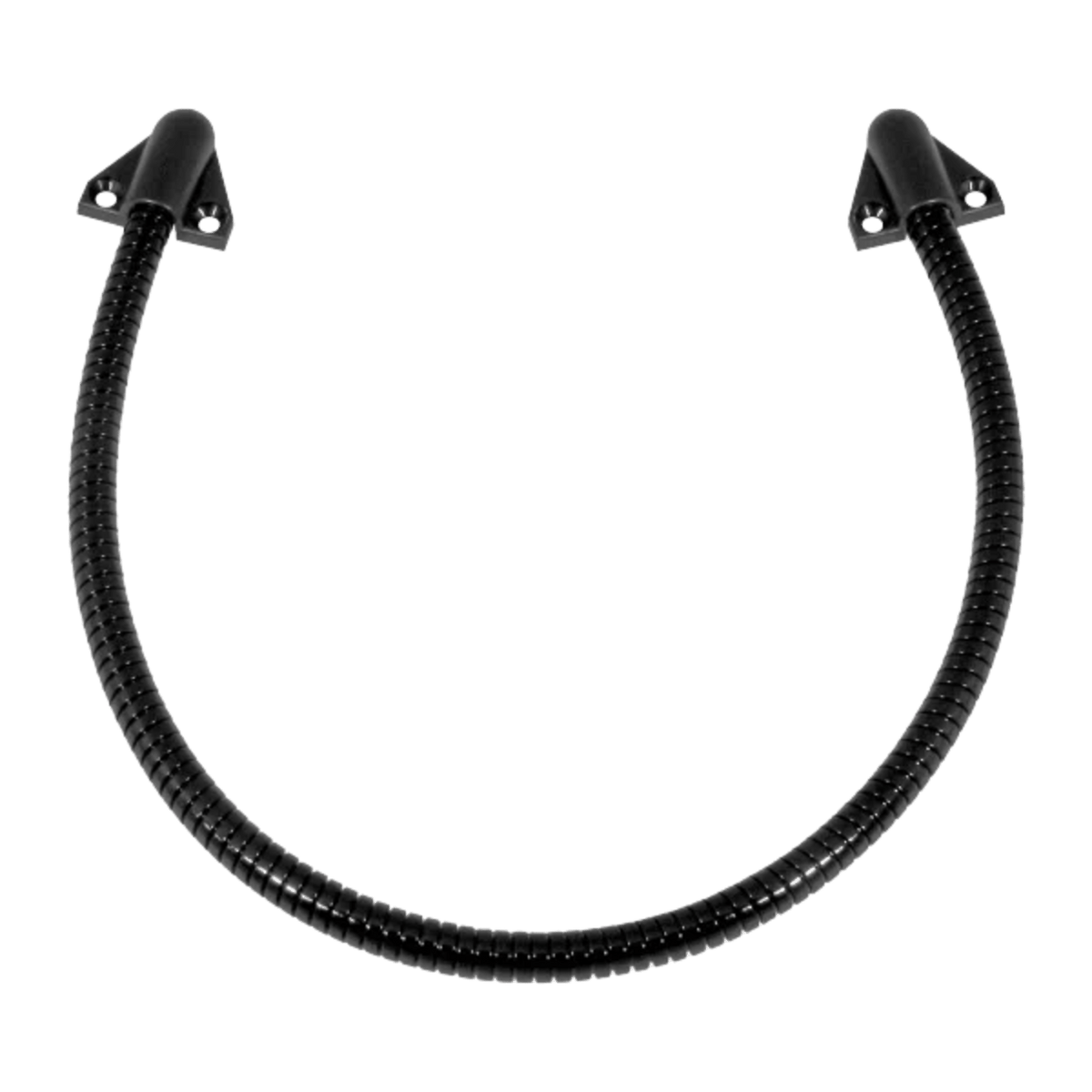 Loop Pasacable Color Negro para Puertas / Acero Inoxidable / Ideal para Control de Acceso / Diseño Elegante / Tapas de Plástico