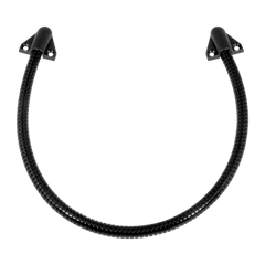 Loop Pasacable Color Negro para Puertas / Acero Inoxidable / Ideal para Control de Acceso / Diseño Elegante / Tapas de Plástico