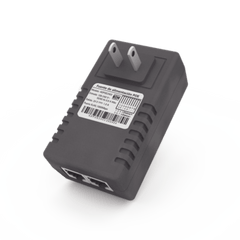Adaptador de pared / Inyector PoE / 48 Vcc / 0.5 A / Controlado por chip IC / Protección contra OV, OC, SC, UV/  Fácil de instalar