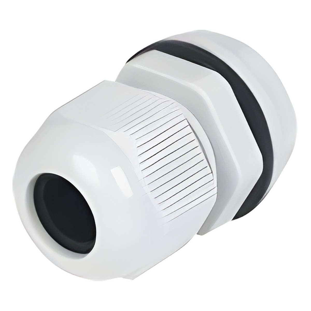Conector Plástico Tipo Glándula para Cable de 12 a 15 mm de Diámetro.