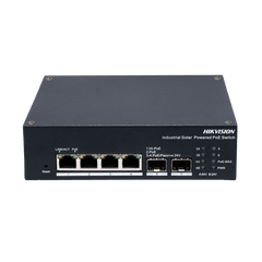 Switch Industrial con UPS / Administrable Gigabit / 3 Puertos Gigabit PoE+ (30 W) + 1 Puertos Gigabit PoE++ (90 W) / 2 Puertos SFP / 120 W Total / 48 a 57 VCD / Ideal para Proyectos / 300 Metros de Distancia