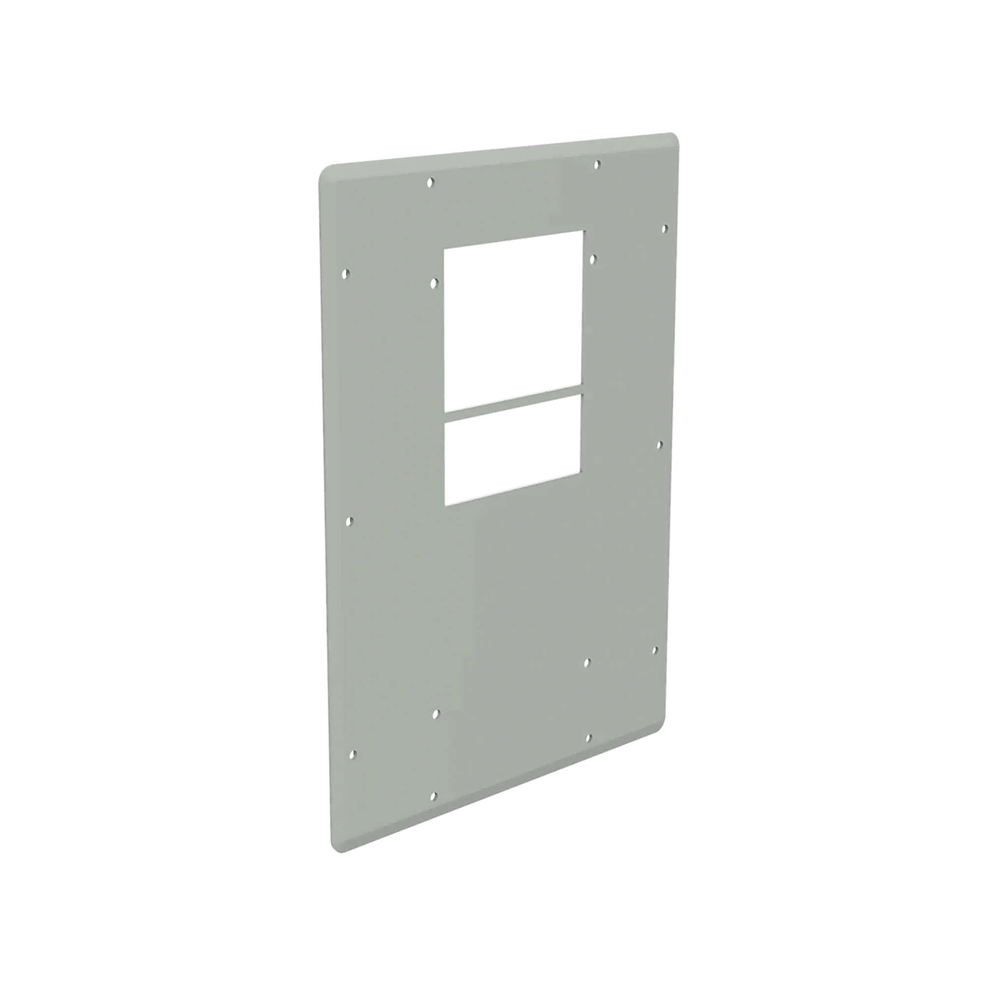 Placa Adaptadora de Aluminio con Corte para Aire Acondicionado T15, Gabinetes ComLine OSP, 506 x 381mm Con Junta de Espuma y Hardware Inoxidable