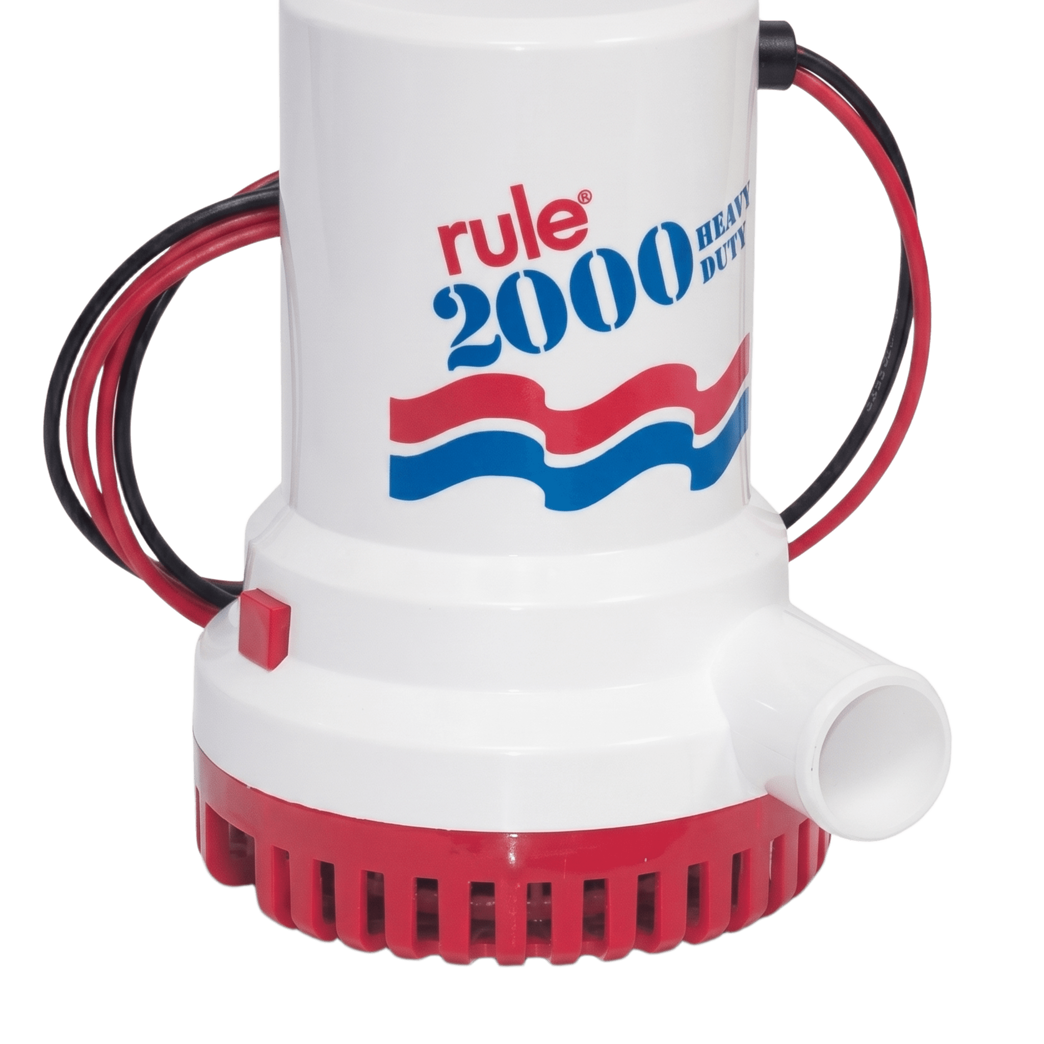 Bomba de Achique Sumergible Rule 10 / 2,000 GPH / 12V CD / Motor de Alta Eficiencia / Ejes de Acero Inoxidable / Protección Térmica TCO / Certificación CE e ISO 8849