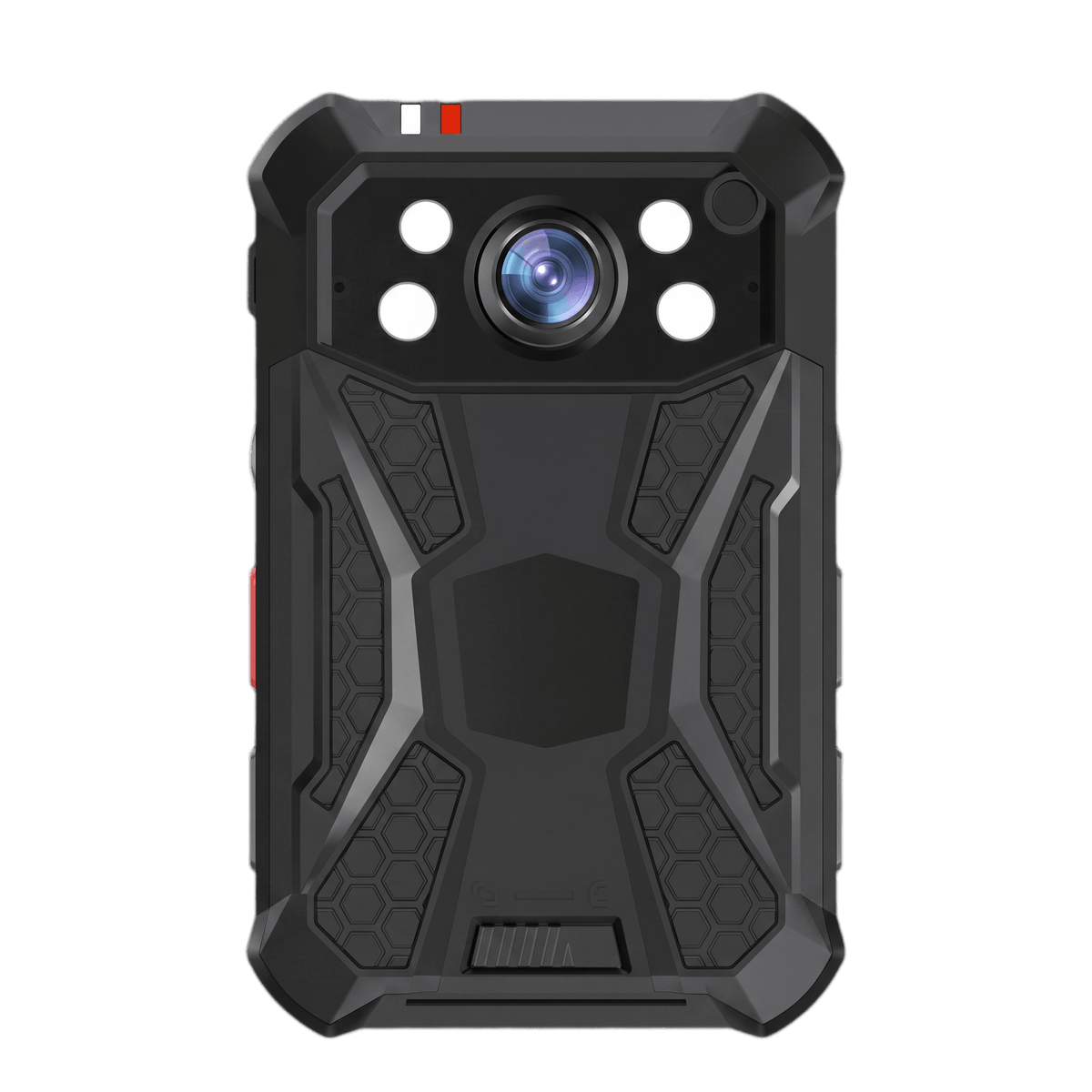Body Camera Portátil / Grabación a 2K / Pantalla 2.4" LCD / IP68 / H.265 / 64GB de Almacenamiento / GPS / WIFI / 3G y 4G / Fotos de Hasta 40 Megapixel / Micrófono Integrado