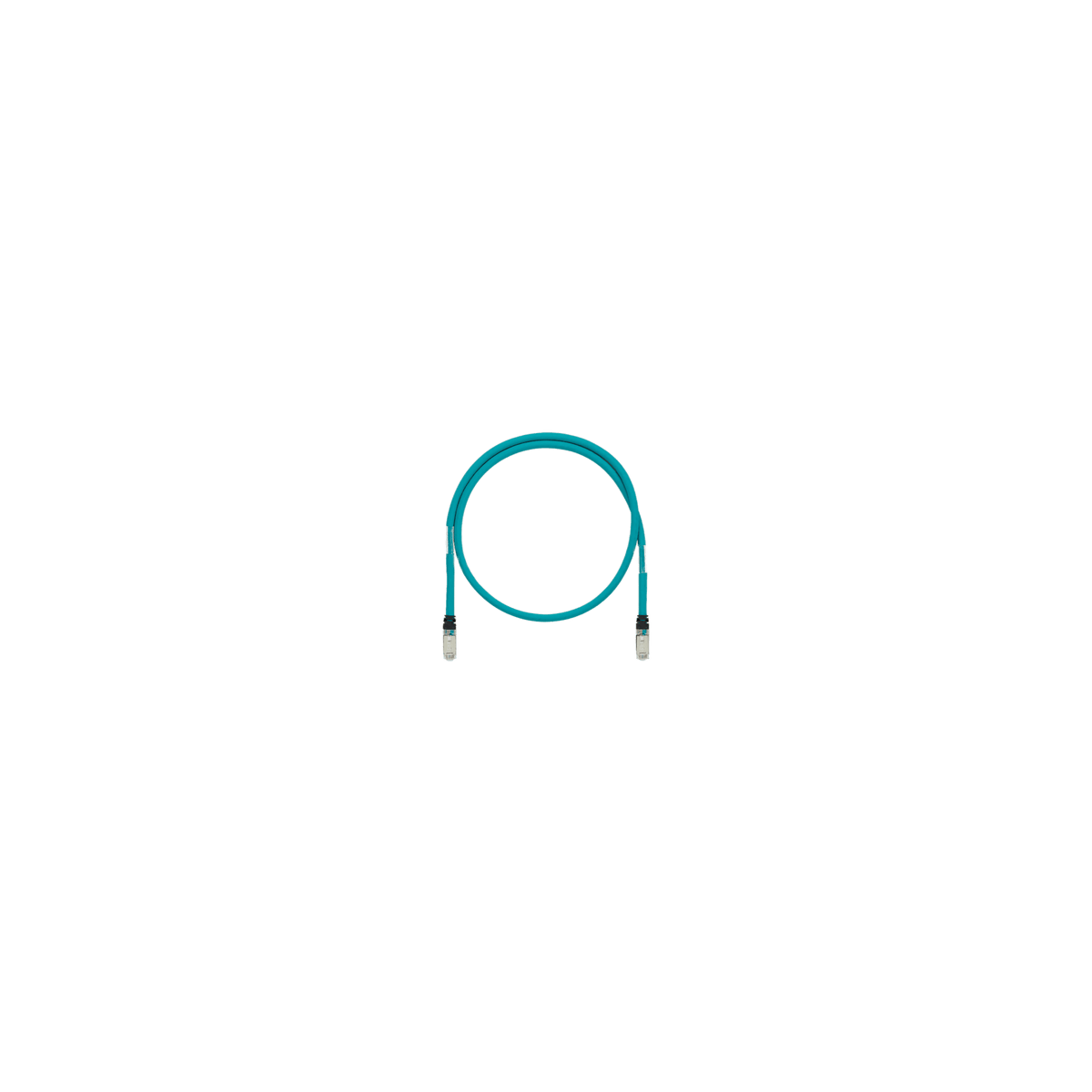 Patch Cord Cat6A de Grado Industrial 600V, Blindado SF/UTP, Calibre 26 AWG, Color Aqua, 10 Metros