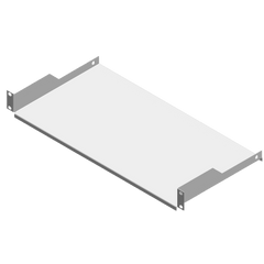 Charola para Rack Blanca de 19" de 2 postes, 23 cm de Profundidad, 1 Unidad de rack