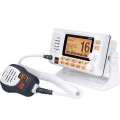 Radio Móvil Marino VHF / 25W RF / GPS Integrado / NMEA 2000 / DSC Clase D / IPX8 Sumergible / Blanco