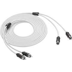 Cable de Interconexión de Audio Náutico / 2 Canales / Longitud 3.66 m (12 ft) / Conectores RCA Macho / Cobre OFC / Par Trenzado / Cubierta PVC / Uso Marino