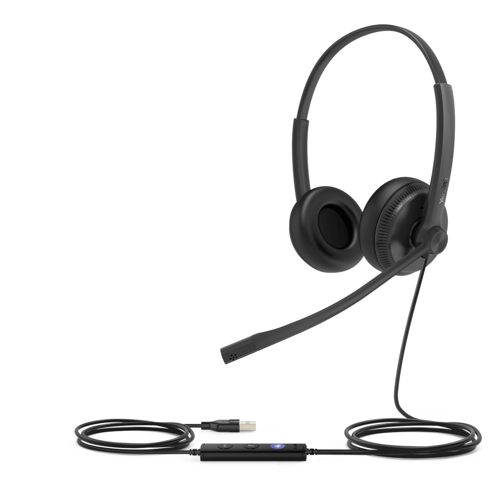 Yealink UH34 Dual versión Microsoft Teams con cancelación de ruido profesional conexión USB-A y controlador de llamadas