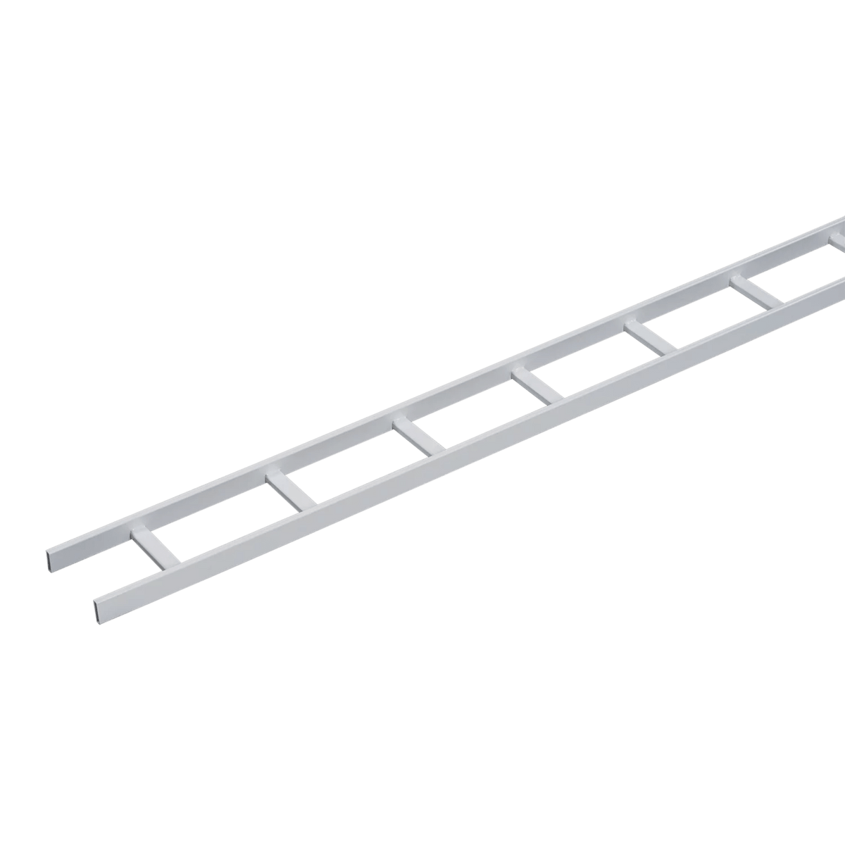 Charola Tipo Escalerilla de Secciones Rectas, 12 in (305 mm) de Ancho, Travesaños a Intervalos de 9 in (229 mm), Tramo de 10 ft (3.05 m), de Acero, Color Blanco
