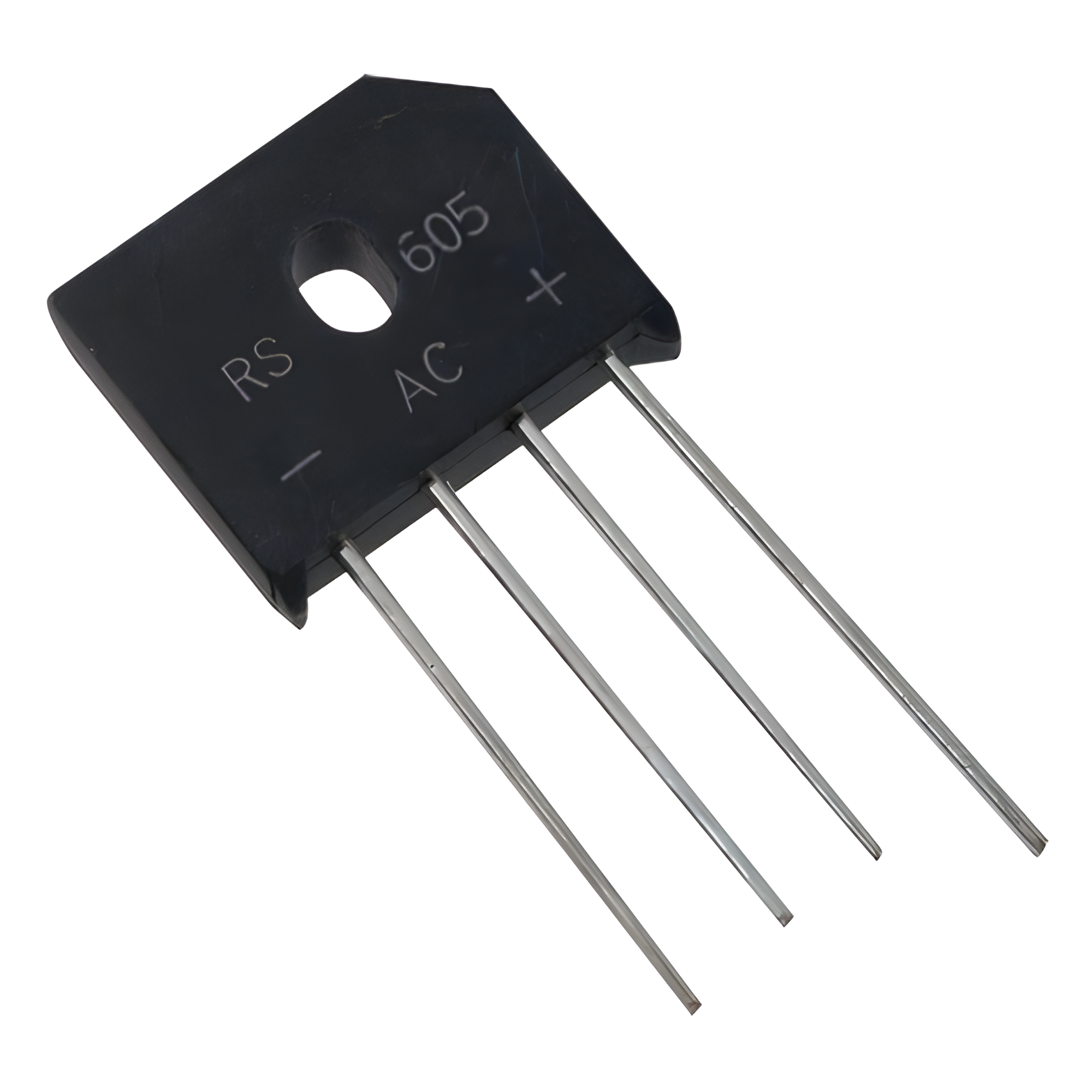 Puente Rectificador en Línea de 6 Amp., 600 PIV, Silicio, 420 RMS.