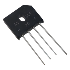 Puente Rectificador en Línea de 6 Amp., 600 PIV, Silicio, 420 RMS.
