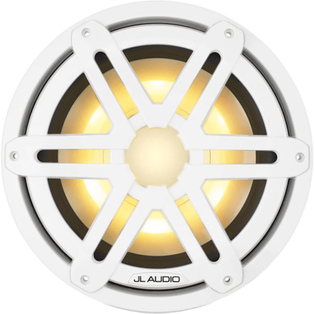 Subwoofer Náutico / 10" / LED RGB / Rejilla Deportiva Blanca / 175 W RMS / 4 &Omega; / Deflector Infinito / Cono de Polipropileno Relleno de Mica / Montaje Empotrado