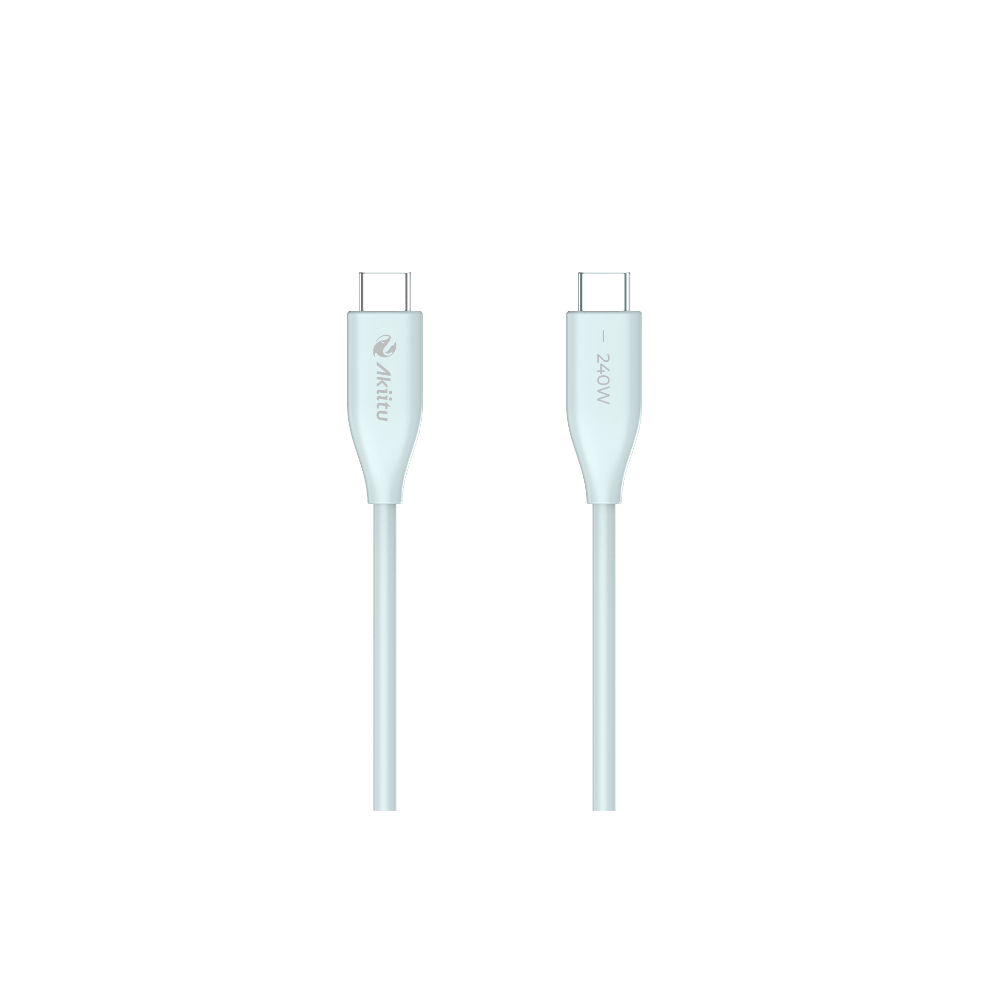 Cable de Carga USB-C a C 1.5 Metros / Potencia 240W / Velocidad Transferencia 480 Mbps / Tecnología GaN (Nitruro de Galio) / Fast-Charging / Material Silicona No Tóxica /  Conector Aluminio Anodizado