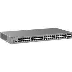 Switch de Acceso Gigabit / 48 Puertos 10/100/1000BASE-T / 4 Puertos SFP+ 1GE/2.5GE/10GE / Capacidad 176 Gbps / Capa 3 / VSU / 1 RU / Alimentación Fija AC / Línea Cybrey