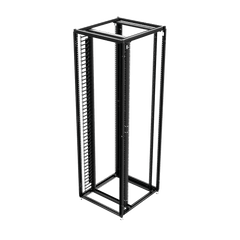 Organizador Vertical de Cables Rack 48 UR / Acero Negro / Sección 95x208 mm / Capacidad 726 Cables / Fijación Flecha 1.75 pulg