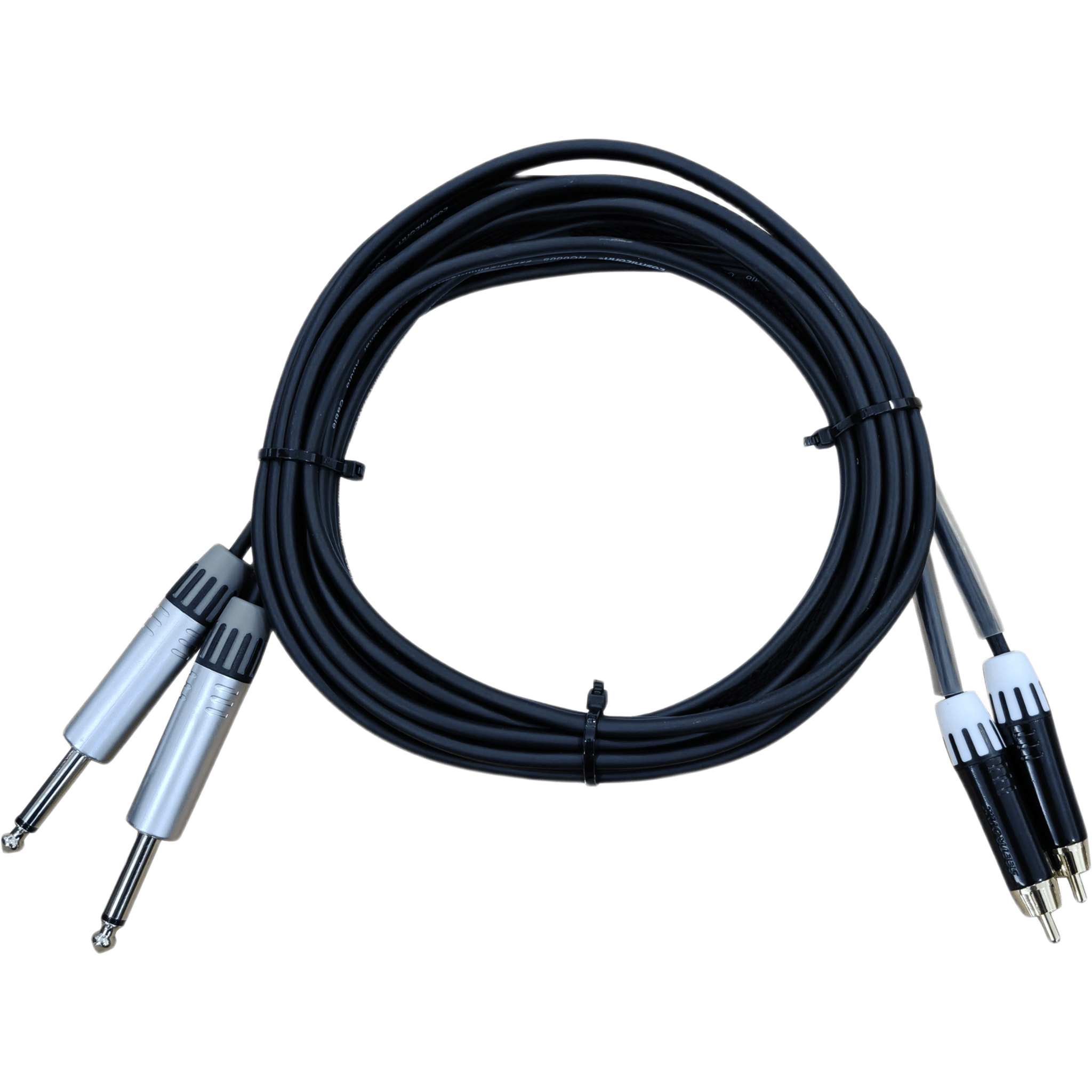 Cable de Audio | 2 Conectores 1/4 a 2 RCA Macho | Longitud 3m | Conector Seetronic MT380 - MP2X