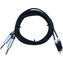 Cable de Audio | 2 Conectores 1/4 a 2 RCA Macho | Longitud 3m | Conector Seetronic MT380 - MP2X