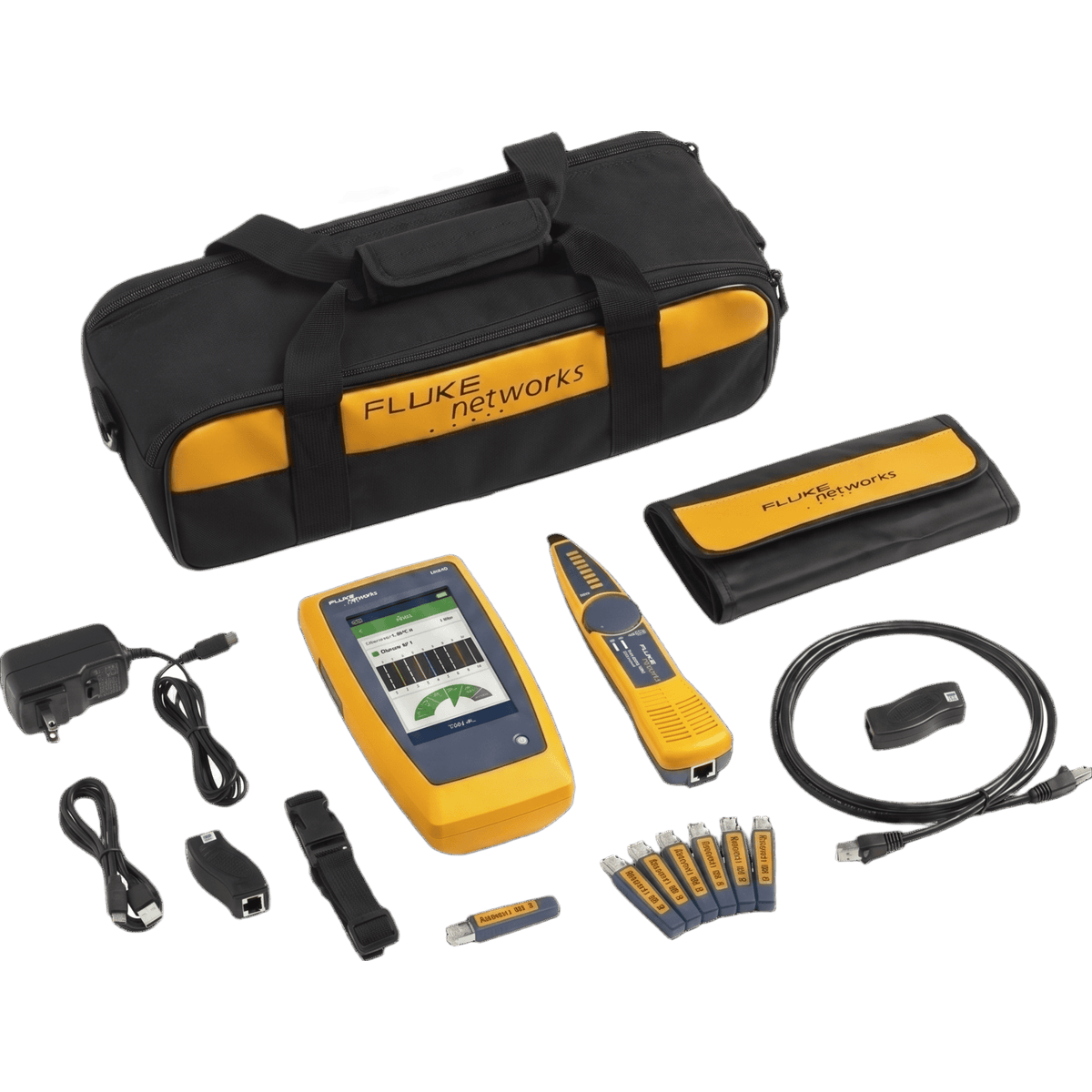 Kit Avanzado de Calificador de Red LinkIQ, Para Verificar Rendimiento de Cableado Hasta 10Gbps Basado en Frecuencia, con Pantalla Multitáctil a Color