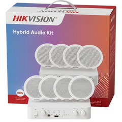 Kit de amplificador con bluetooth | 4 altavoces para plafón | Sistema 100V |  2 Canales con Control de volumen Independiente |  Música Ambiental