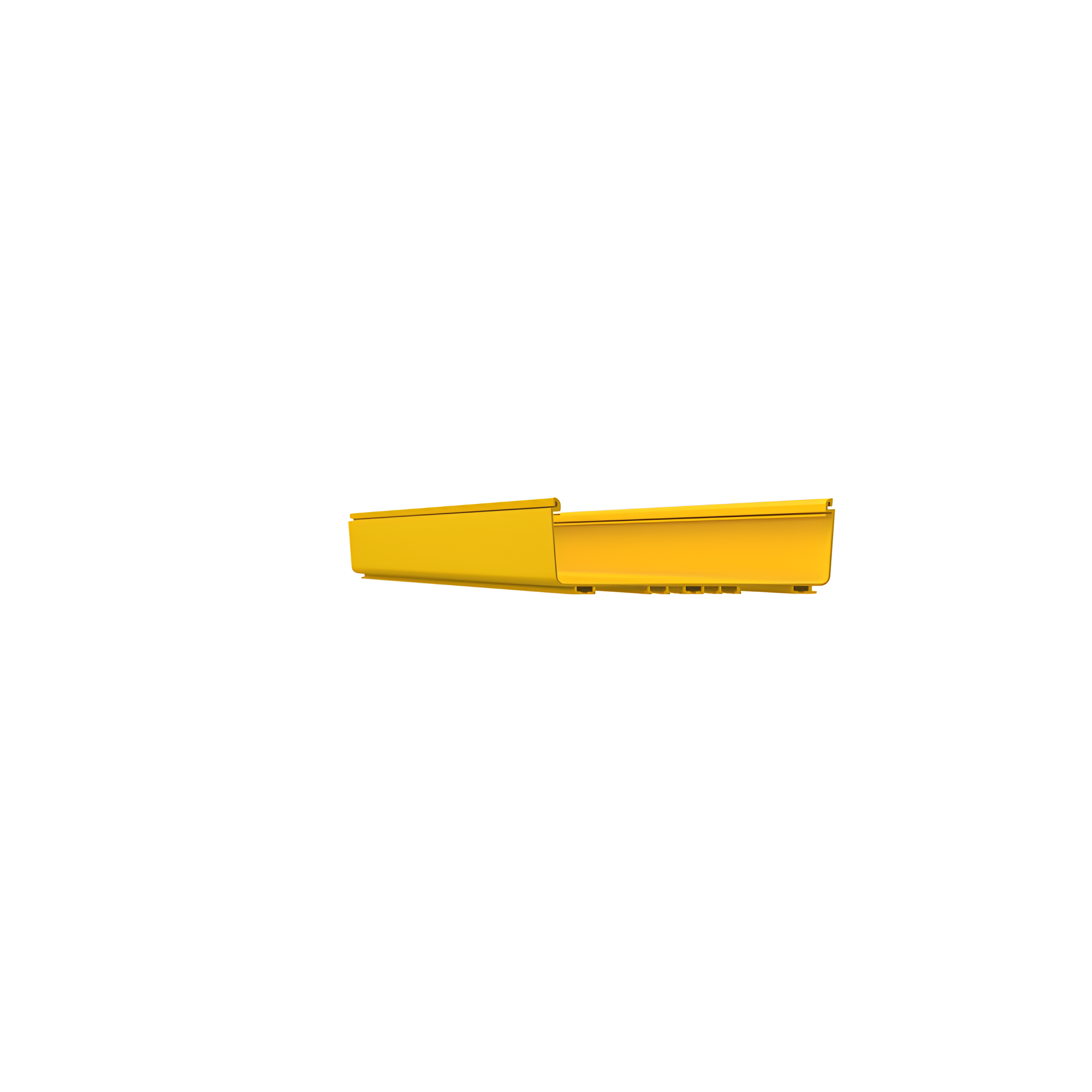 Canaleta FiberRunner™ 12X4, de PVC Rígido, Color Amarillo, 3 m. de Largo
