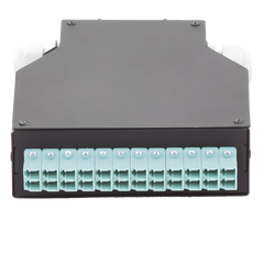 Distribuidor de Fibra Óptica para Riel Din, 12 Acopladores LC/UPC Duplex Multimodo con Charola de Empalme