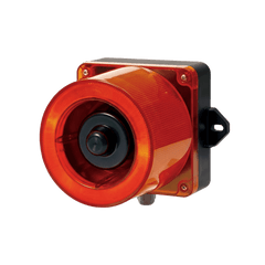 Combinacion de baliza LED color Rojo y sirena electrónica de 31 tonos resistente a la intemperie de volumen máx. 123 dB a 110-220 VCA