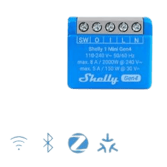 Mini Interruptor inteligente con Wi-Fi 2.4 / contacto seco /1 canal 8A, 110 - 240V / compatible con asistentes de voz