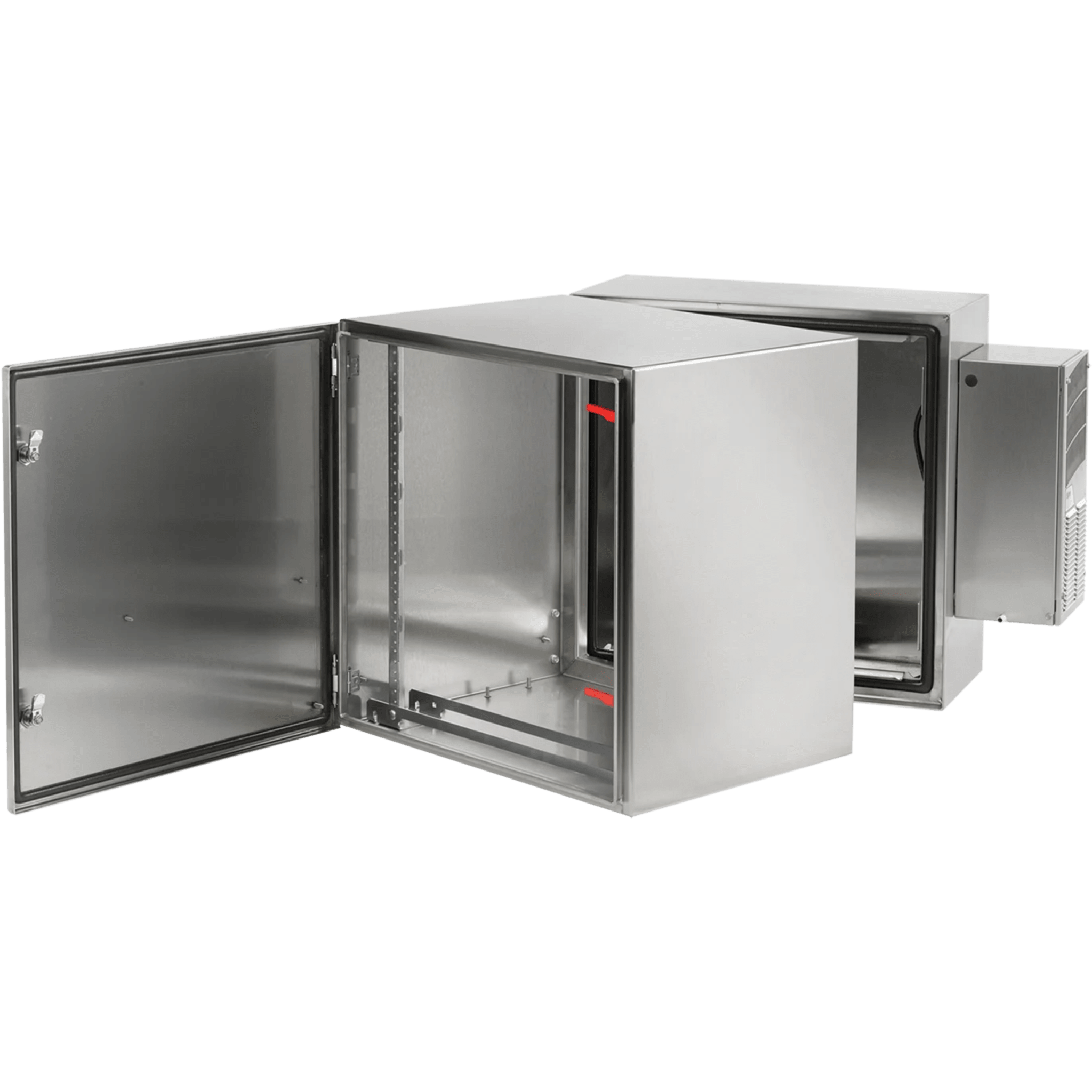 Gabinete ProTek Doble Bisagra / Puerta Sólida con AC / 36x24x28 in (922x600x710 mm) / Acero Inoxidable SS304 Cepillado / NEMA 4 4X 12 / IP66 IK10