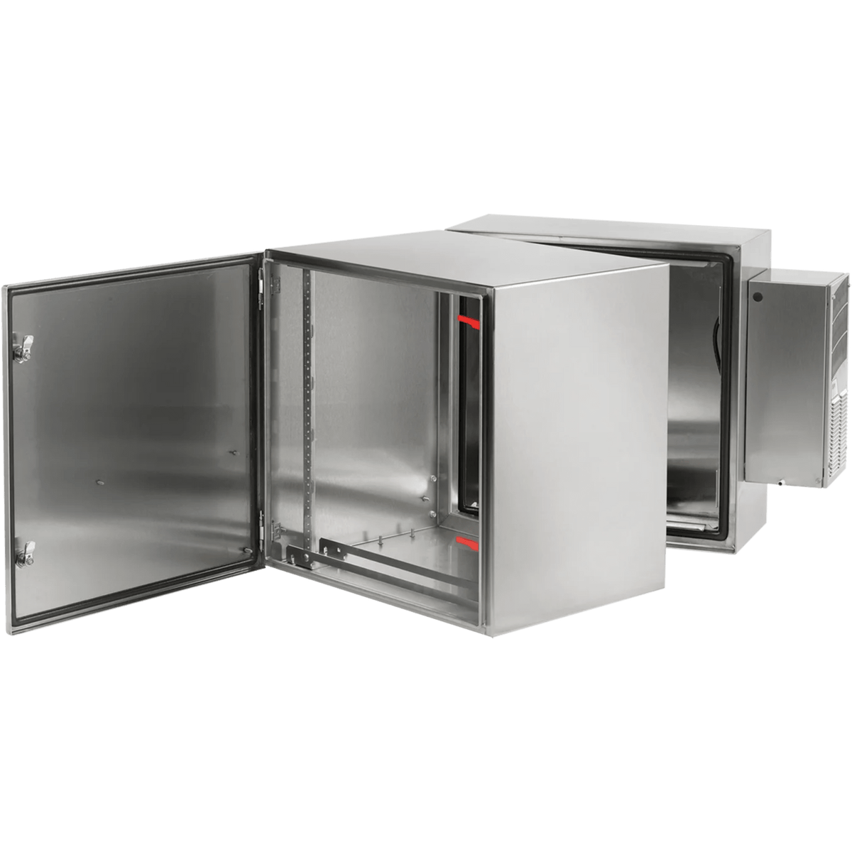 Gabinete ProTek Doble Bisagra / Puerta Sólida con AC / 36x24x28 in (922x600x710 mm) / Acero Inoxidable SS304 Cepillado / NEMA 4 4X 12 / IP66 IK10