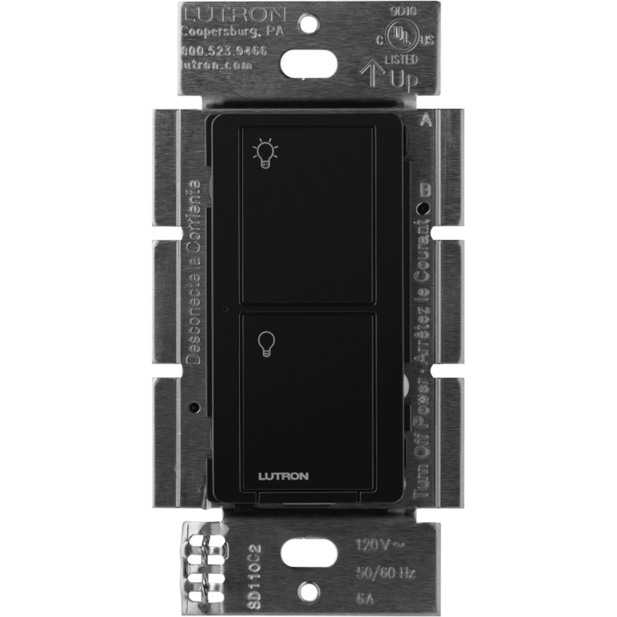 Interruptor inteligente de pared on/off, requiere cable neutro, control remoto vía app y Pico, Caseta Wireless