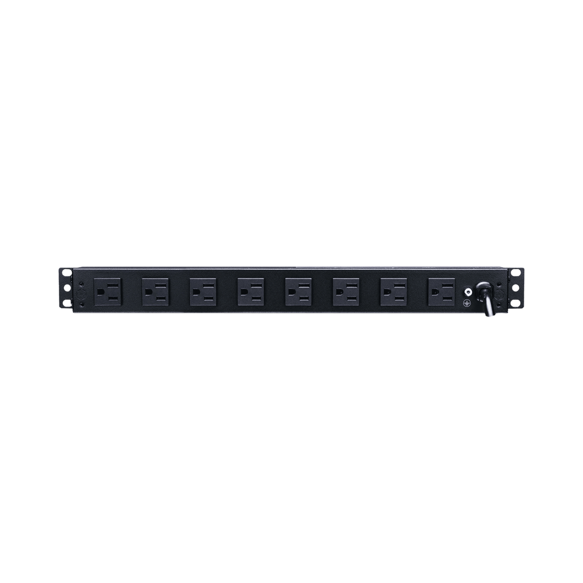 PDU Básico de Montaje en Rack, Con 10 Salidas NEMA 5-15R y Protección Contra Sobretensiones,  Enchufe de Entrada NEMA 5-15P, de 19in, 1UR, 15 Amp, 120 Vca