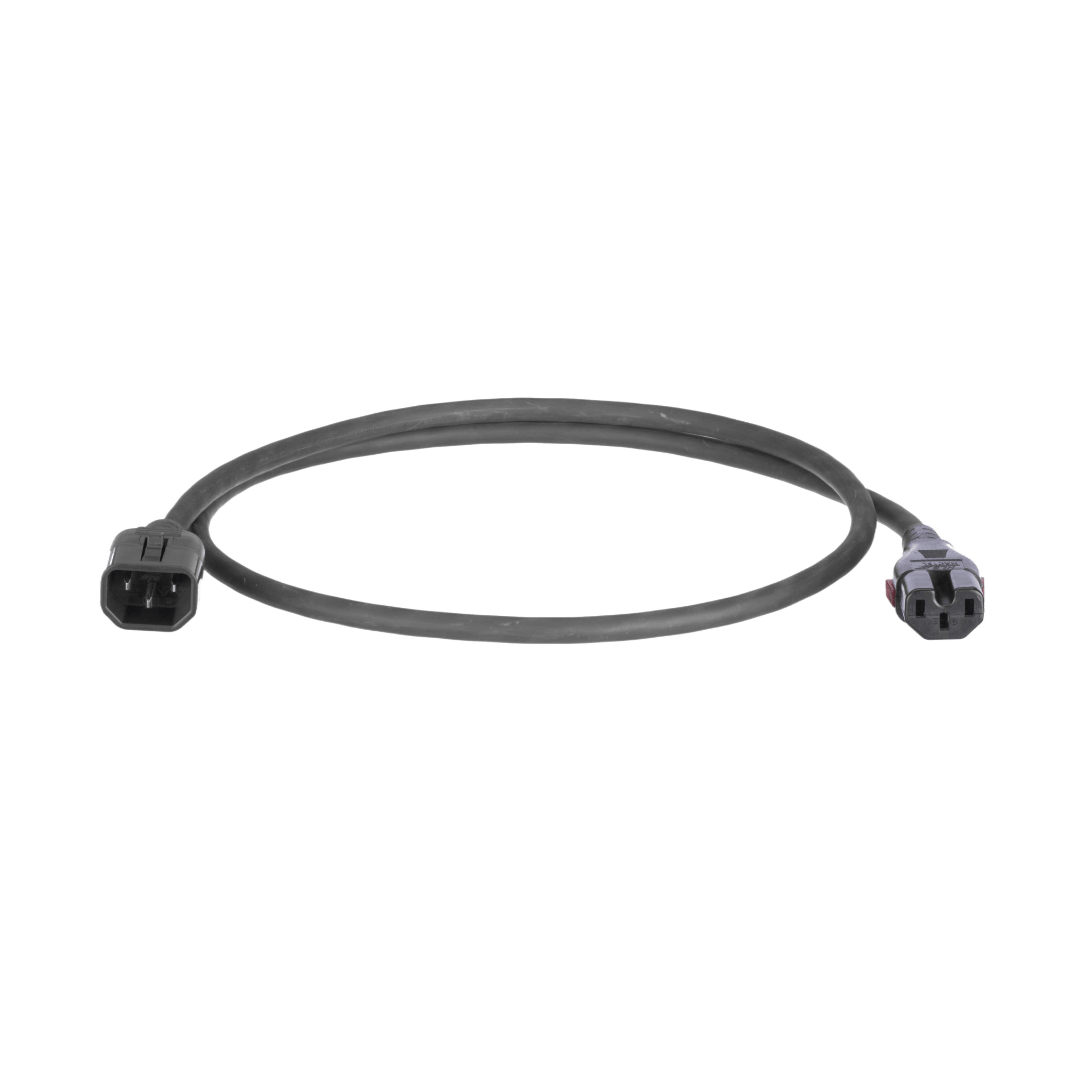 Cable de Alimentación Eléctrica Con Bloqueo Doble de Seguridad, de IEC C14 a IEC C13, 6 ft. de Largo, Color Negro, Paquete de 10 Piezas