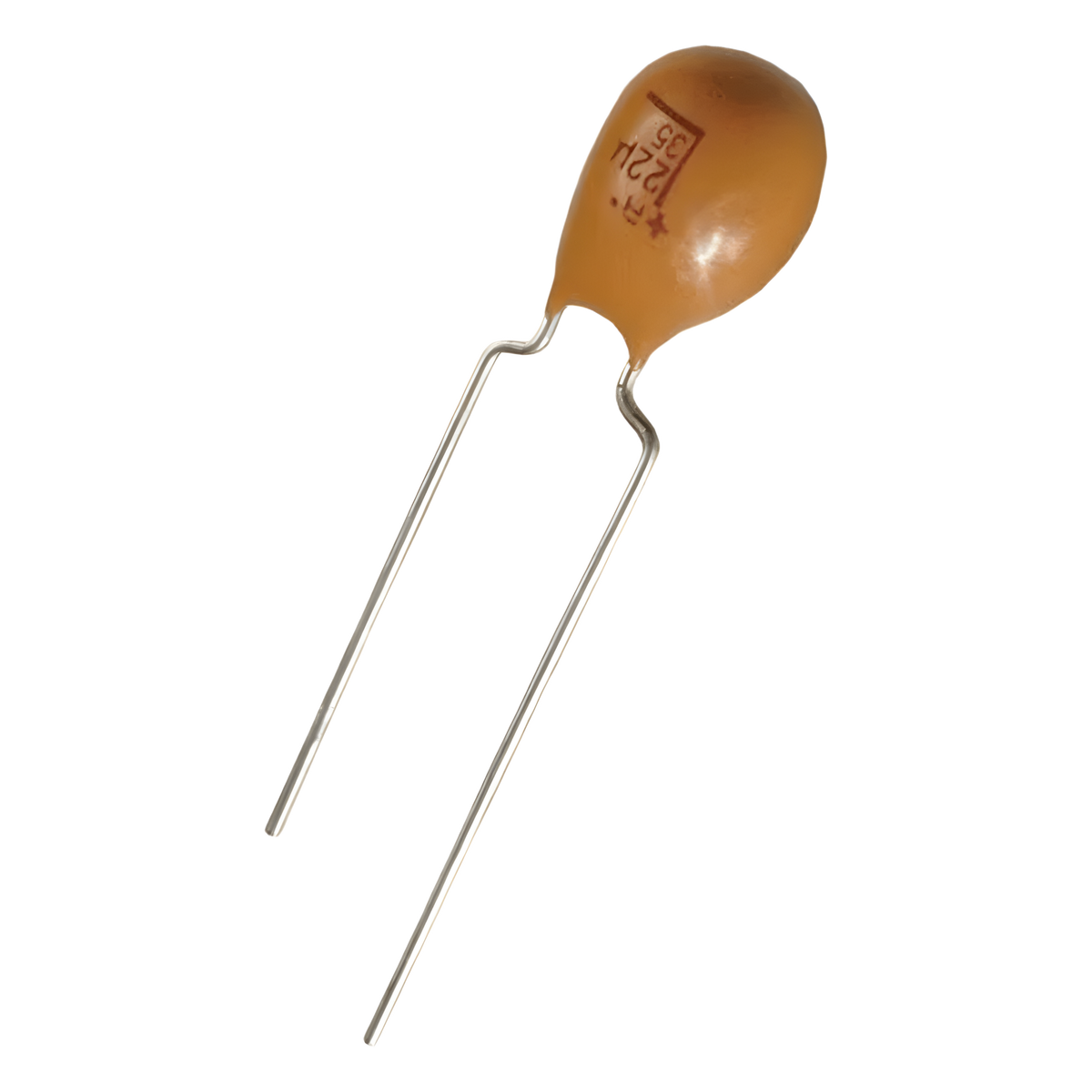 Capacitor de Tantalio de 2.2uF , Emplomado sólido de 25V