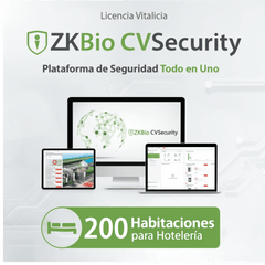 Licencia para ZKBioCVsecurity para modulo de hoteleria para 200 habitaciones