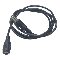 Cable con Conector Macho  ahembra (Pigtail) | Forro negro |  Alimentación para Vcc | Polarizado | Largo 1 metro | Calibre 22AWG.